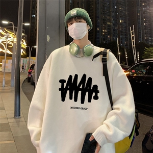 特批 港风夜景个性线条印花宽松时尚圆领毛衣TPM6849 P45控78图片