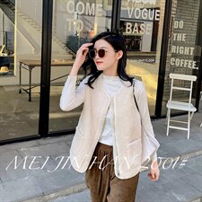 美巾涵5121皮毛一体马甲，女装马甲，美巾涵