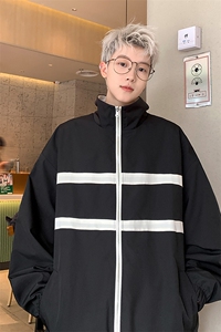 港风美式潮牌宽松百搭刺绣双面穿夹克男女 XZ213-JK8865-P98控128图片