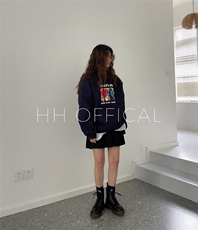 加绒??爱心地球/连帽卫衣，女装卫衣/绒衫，hh