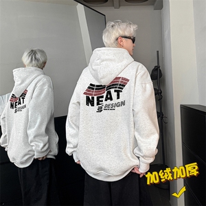 现货WY629-P45高克重磅连帽加绒卫衣男美式高街潮牌外套a图片