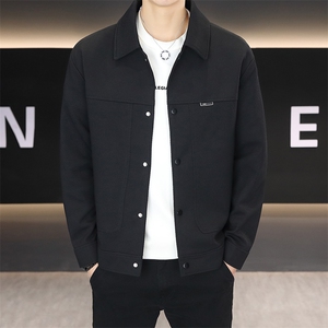 春季夹克男高品质翻领外套型男商务休闲百搭青年外套男N7955-P85图片