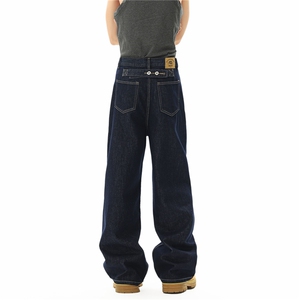 A165-K8868-P70控价98 春装新款 美式街头复古单宁牛仔裤阔腿裤图片