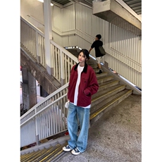 美式撞色水洗流行复古工装翻领男女夹克情侣休闲上衣潮牌薄款外套，男装夹克，星座506A