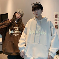 EQ181美式街头复古连帽套头情侣装卫衣男女发泡字母印花春季外套，男装卫衣，电商C306-1