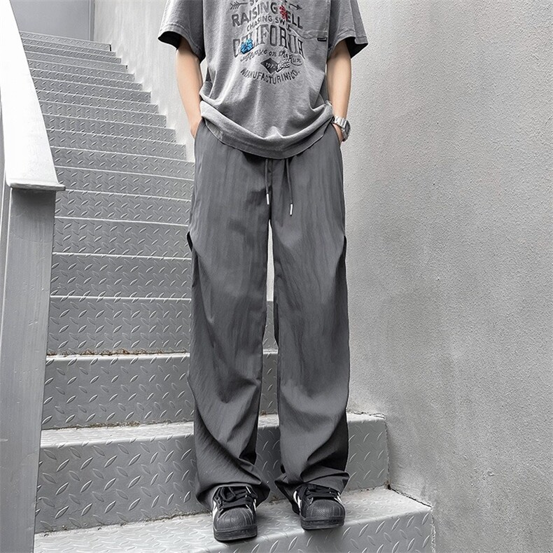 冰丝凉感速干伞兵裤男夏季工装降落伞裤直筒休闲裤子KB848,男装休闲裤,星座1116A-1（原606A）