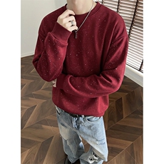 抖音得物品质26春装新款男女美式高街宽松全棉满天星圆领卫衣CM09，男装卫衣，电商A486