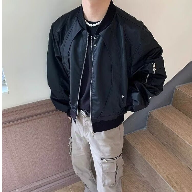 DY197-P75飞行员夹克男秋季美式棒球服潮牌痞帅工装外套-网图现货,男装夹克,星座603-2