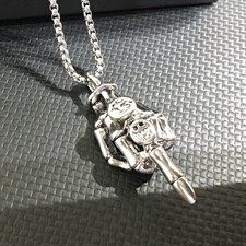 G1840欧美手指吊坠个性项链创意男士钛钢吊坠T恤链毛衣链配饰，项链，星座510A-2