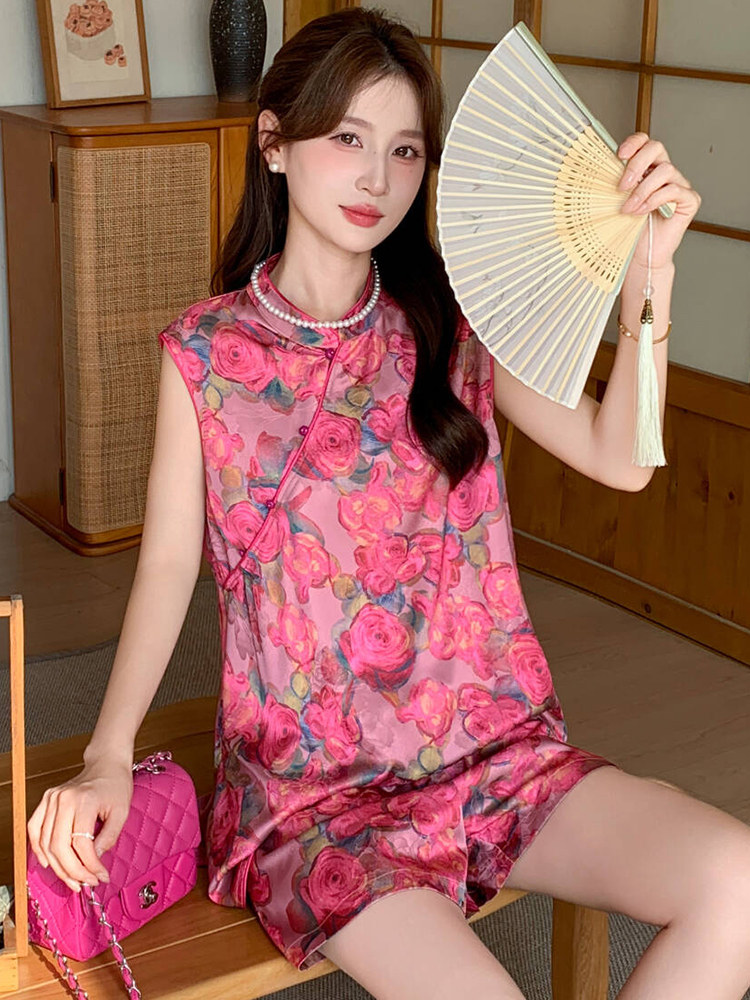 新中式国风套装女夏季新款高级感显瘦马甲阔腿裤两件套流行街服饰,女装套装/套裙,超帛