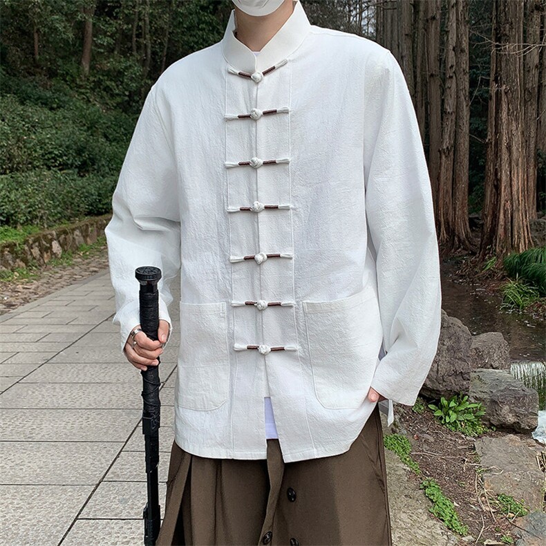 风春秋棉麻复古花式盘口长袖衬衫中式唐装 CS12-P65图片
