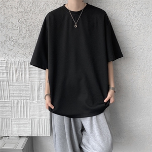 8XL-M高品质重磅棉光版纯色短袖T恤百搭款半截袖五分袖DX332特P23图片