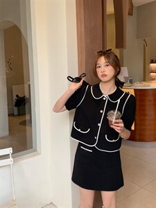 夏季新款明线小香套装,女装职业装,F/TU