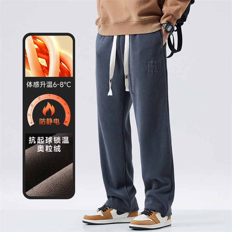 A178-1  DY518A  P85  雪尼尔面料秋冬季加绒美式休闲卫裤图片