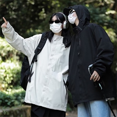 户外休闲机能冲锋衣外套男潮牌春秋连帽情侣美式工装夹克QJ99-P68，男装夹克，星座1008