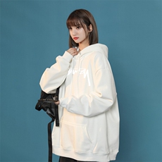 秋季美式英文印花高街连帽卫衣，女装卫衣/绒衫，星座310A-4