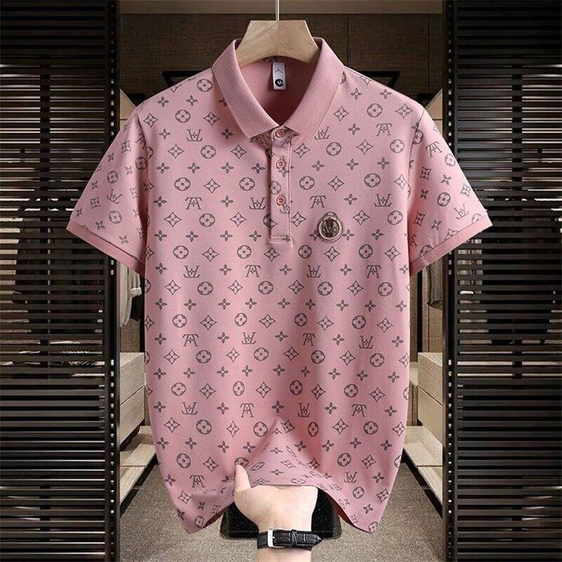 84052-P40夏季时尚休闲T恤男士POLO衫欧货潮牌商务翻领短袖T恤,男装Polo衫,电商D310B-1