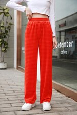 现货；面料压花棱形格冰丝底料阔腿裤，其它，金川古韵(4F)