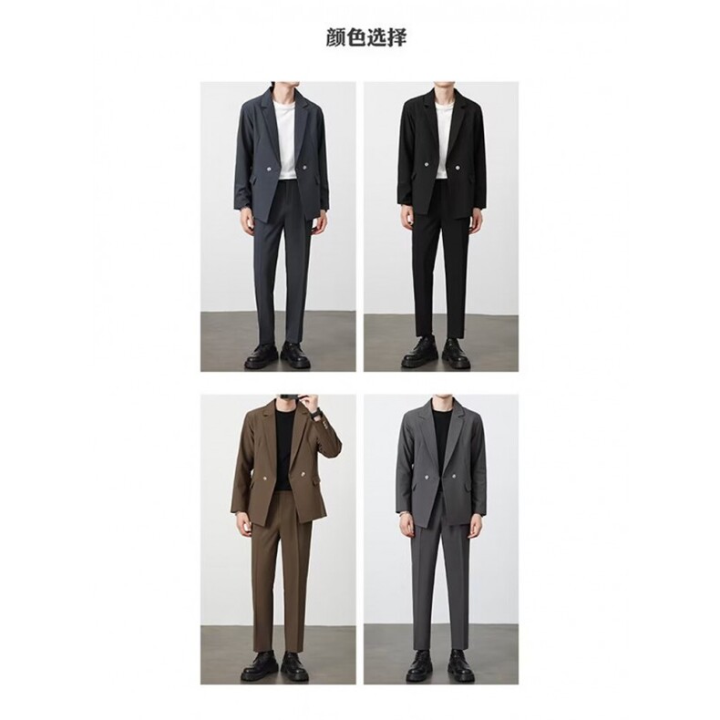 F559P130蓝色西装外套男商务男士西服春秋修身通勤男生小西装套装,男装休闲套装,星座512-6