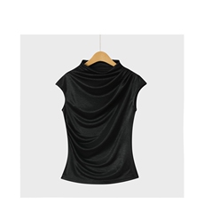 夏季清凉舒适简约百搭弹力仿醋酸背心女款，女装背心吊带，米咔羊绒