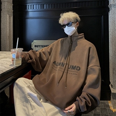 大货已出小众设计美式高街半拉链吊染刷毛渐变卫衣WY31-P68控88，男装卫衣，星座914-4