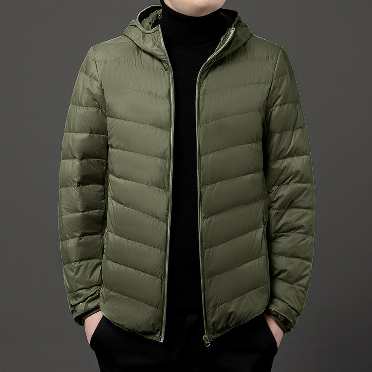 秋冬季大码男轻便棉服连帽短款保暖简约休闲运动薄款简约男士,男装棉衣,钱塘6003（原4033）