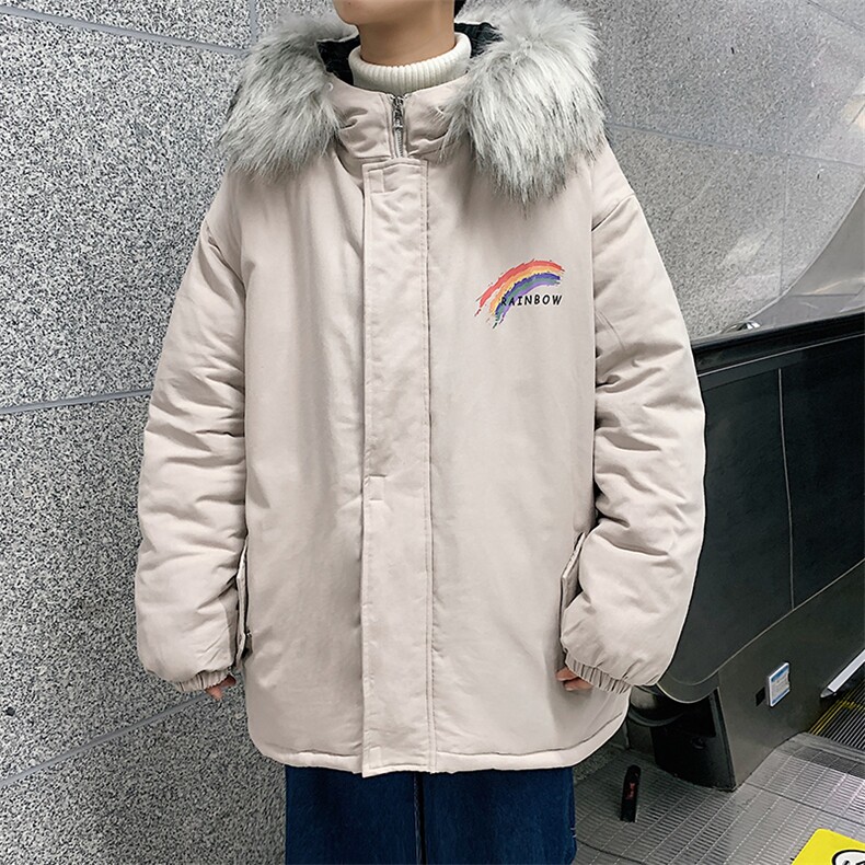 MM48064-P130 冬季大毛领棉衣男士大码加厚棉袄男棉服图片