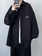 秋装新款男装长袖衬衫宽松休闲男装D321-1-DM302-P50，男装衬衫，电商D321-1