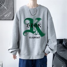 华夫格卫衣！2023秋季新款男士圆领卫衣百搭长袖T恤HWY22P30，男装卫衣，电商B220