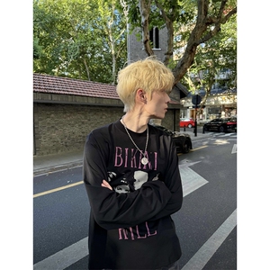 欧美男头印花长袖T恤衫 D328-CX7705-P29图片