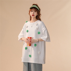 1中性风大码M-5XL情侣潮网红小爱心圆领短袖T恤男DT7742P55控78，男装T恤，星座226-2