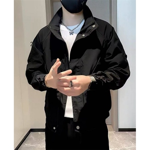 立领春装外套男士纯色工装2025春秋季新款潮流夹克男 JG1592图片