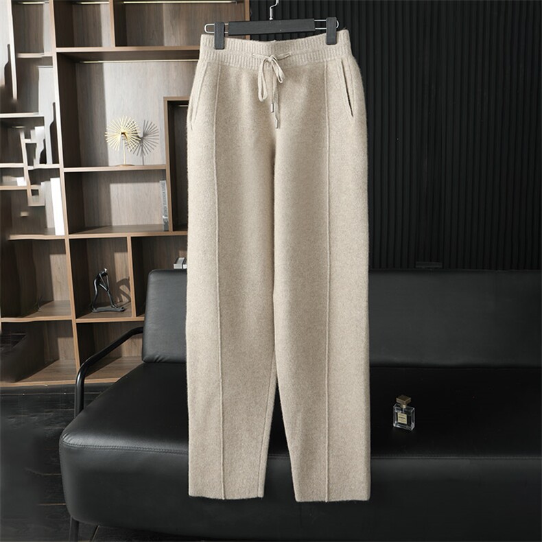 秋冬新款男士羊绒休闲裤经典简约直筒设计百搭时尚舒适保暖，男装休闲裤，台绒羊绒
