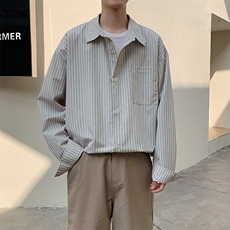 港风新款高级条纹衬衫225-2-CS701-P40，男装衬衫，星座225-2