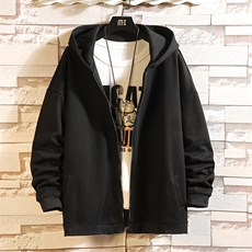 KS21128-P38连帽开衫卫衣男运动外套大码班服砖墙挂拍，男装卫衣，电商A040A