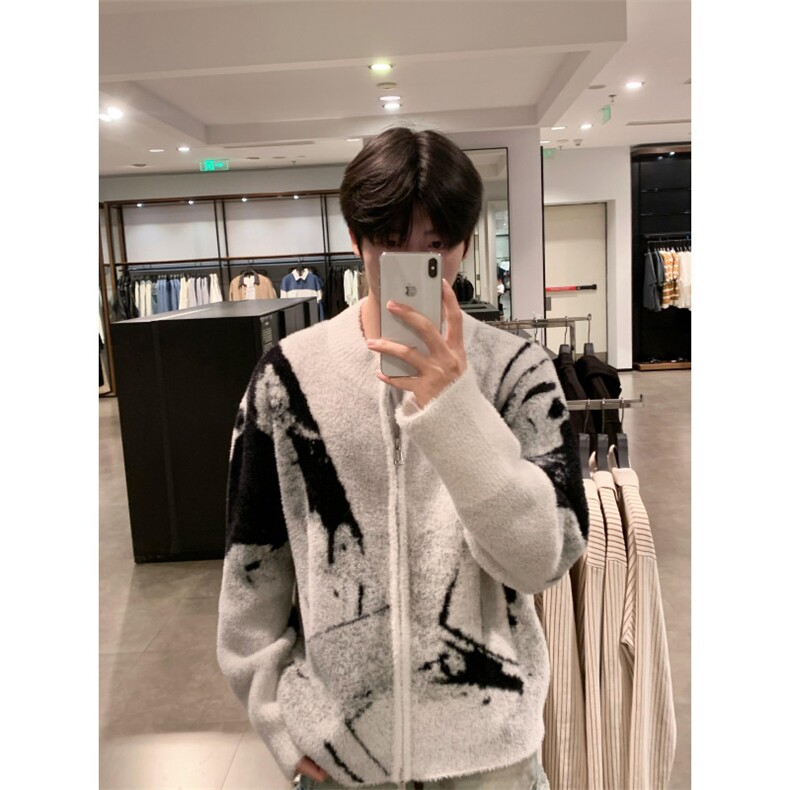 【有货】cleanfit撞色毛衣男秋冬高级痞帅开衫针织衫B06CC-特P68,男装针织衫/毛衣,星座1007（原301D）