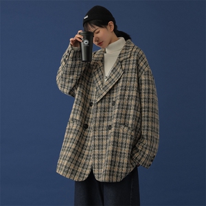 20年秋冬小香风加厚学院风品质西装外套DS-B293-Y779-P110控148图片