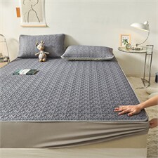 2024新品加厚0.7cm乳胶床笠凉席大版和纯色远黛灰，夏凉用品空调软席，昊翔家纺