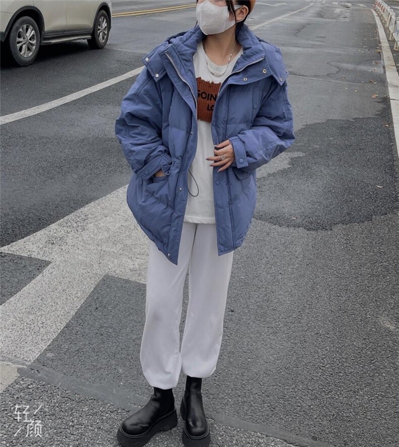 韩版收腰羽绒服，女装羽绒服，玩美
