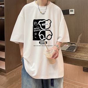 华夫格t恤男短袖男大码五分袖 酒店风 HT73352-P22图片