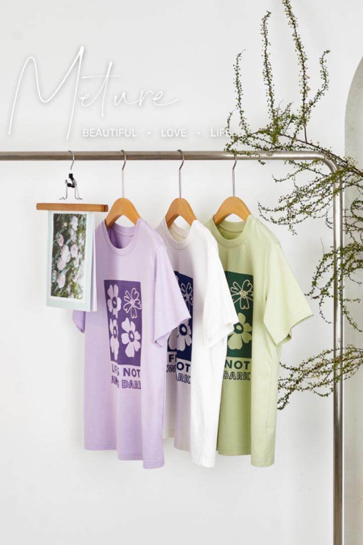 现货夏款印花短袖T恤，女装T恤，觅处