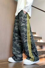美式三条杠迷彩工装卫裤休闲高街男女宽松休闲长裤K8685-特价45，男装休闲裤，电商A007