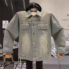JK29-P72潮流慵懒牛仔夹克日系气质简约流行ins新款百搭时尚，男装夹克，电商B323A