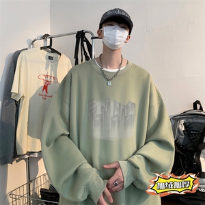 ！ 圆领卫衣男装港风长袖T恤男外套男WY147-P28图片