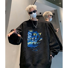 抖音得物供货提供视频秋冬重磅美式麂皮绒圆领卫衣JY549，男装卫衣，电商A486