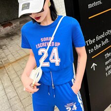 现货夏季新款运动套装，女装职业装，依美依缘