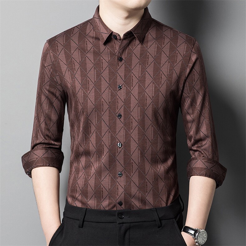 BB57361钱塘2020-2秋季新款男士长袖时尚潮流休闲条纹衬衫P140，男装衬衫，钱塘207-2