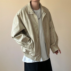 主推现货新款立领皮衣外套男宽松休闲机车皮夹克A351-AP2465-P105，男装夹克，电商A351