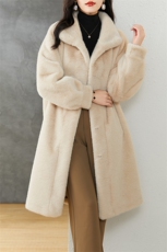 芷墨时尚简约冬季新款显瘦长款皮毛大衣洋气百搭加厚毛绒外套女，女装皮草，芷墨服饰