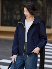 2026年春季新款宽松连帽纯色短外套夹克，女装短外套，简韵佳